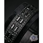 Black Pearl Luxury Martingale Dog Collar with rhinestones - Rhinestone Bling Dog Collar
