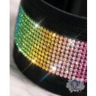 Rainbow Luxury Martingale Dog Collar with rhinestones - Rhinestone Bling Dog Collar
