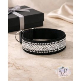   Crystal Luxury Martingale Dog Collar with rhinestones - Rhinestone Bling Dog Collar