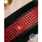 Red Luxury Martingale Dog Collar with rhinestones - Rhinestone Bling Dog Collar
