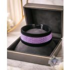 Purple Luxury Martingale Dog Collar with rhinestones - Rhinestone Bling Dog Collar