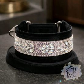   Crystal Luxury Martingale Dog Collar with rhinestones - Rhinestone Bling Dog Collar