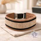 Camel Luxury Martingale Dog Collar with rhinestones - Rhinestone Bling Dog Collar