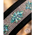 Ocean Flower Luxury Martingale Dog Collar with rhinestones - Rhinestone Bling Dog Collar