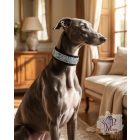 Ocean Flower Luxury Martingale Dog Collar with rhinestones - Rhinestone Bling Dog Collar