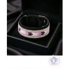 Pink Matrix Luxury Martingale Dog Collar with rhinestones - Rhinestone Bling Dog Collar 