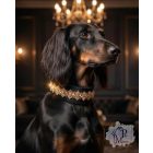Rose Gold Luxury Martingale Dog Collar with rhinestones - Rhinestone Bling Dog Collar 