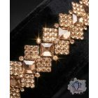 Rose Gold Luxury Martingale Dog Collar with rhinestones - Rhinestone Bling Dog Collar 