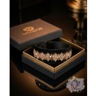 Rose Gold Luxury Martingale Dog Collar with rhinestones - Rhinestone Bling Dog Collar 