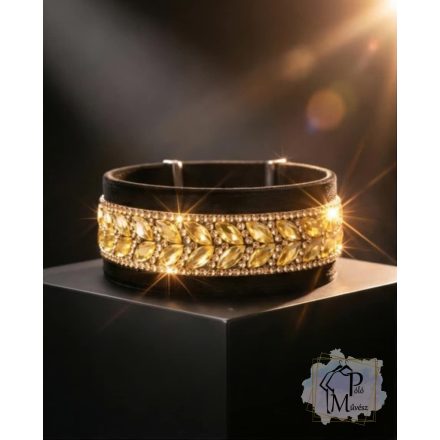 Gold Luxury Martingale Dog Collar with rhinestones - Rhinestone Bling Dog Collar 