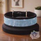 Baby Blue Luxury Martingale Dog Collar with rhinestones - Rhinestone Bling Dog Collar