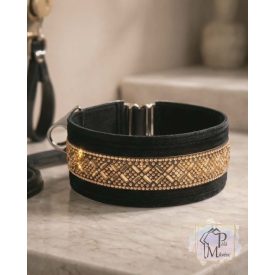   Topaz Luxury Martingale Dog Collar with rhinestones - Rhinestone Bling Dog Collar