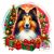 Christmas Rough Collie T-shirt - Collie Shirt