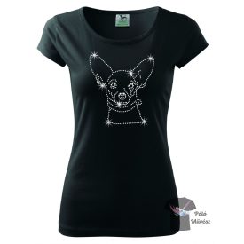Chihuahua Rhinestone T-shirt - Chihuahua Crystal Shirt