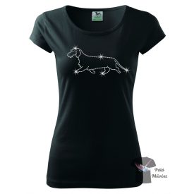 Dachshund Rhinestone T-shirt - Dachshund Crystal Shirt