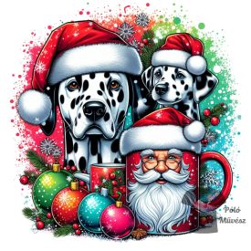 Christmas Dalmatian T-shirt - Dalmatian Shirt