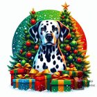 Christmas Dalmatian T-shirt - Dalmatian Shirt
