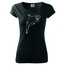 Killer whale T-shirt with rhinestone