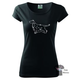   English Cocker Spaniel Rhinestone T-shirt - English Cocker Spaniel Crystal Shirt