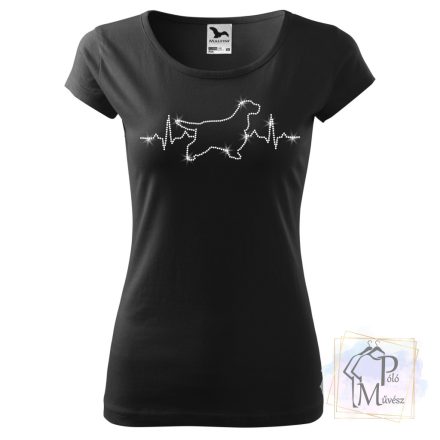 English Cocker Spaniel Rhinestone T-shirt - English Cocker Spaniel Crystal Shirt