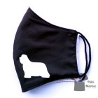Bearded Collie face mask, dog mask