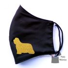 Bearded Collie face mask, dog mask