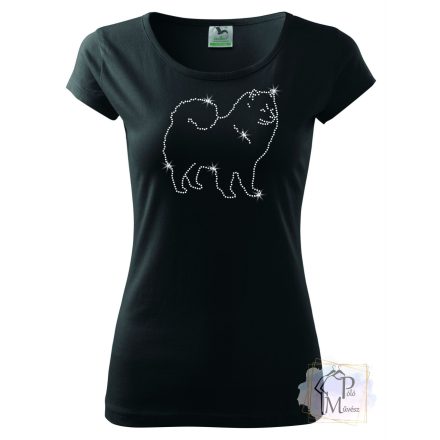 Finnish Lapphund Rhinestone T-shirt - Finnish Lapphund Crystal Shirt