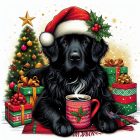 Christmas Flat Coated Retriever T-shirt - Flat Coated Retriever Shirt