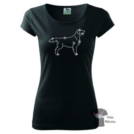   Flat Coated Retriever Rhinestone T-shirt - Flat Coated Retriever Crystal Shirt