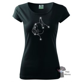 French Bulldog Rhinestone T-shirt - Frenchie Crystal Shirt