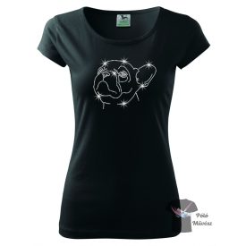 French Bulldog Rhinestone T-shirt - Frenchie Crystal Shirt