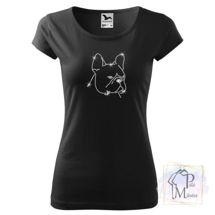 French Bulldog Rhinestone T-shirt - Frenchie Crystal Shirt