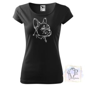 French Bulldog Rhinestone T-shirt - Frenchie Crystal Shirt