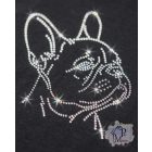 French Bulldog Rhinestone T-shirt - Frenchie Crystal Shirt