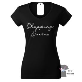   Shopping Queen rhinestone T-shirt -  Shopping Queen Crystal Shirt
