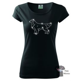   Golden Retriever Rhinestone T-shirt - Golden Retriever Crystal Shirt