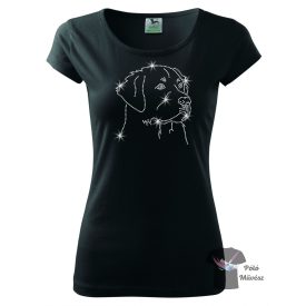   Golden Retriever Rhinestone T-shirt - Golden Retriever Crystal Shirt