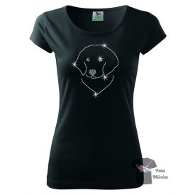   Golden Retriever Rhinestone T-shirt - Golden Retriever Crystal Shirt