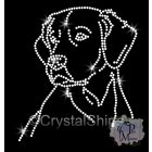 Golden Retriever Rhinestone T-shirt - Golden Retriever Crystal Shirt