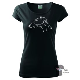 Greyhound Rhinestone T-shirt - Greyhound Crystal Shirt