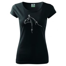 Akhal Teke Horse Rhinestone T-shirt - Horse Crystal Shirt