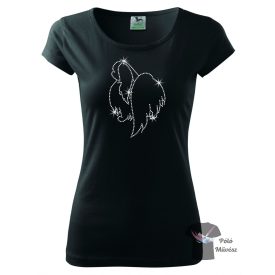   Japanese Chin Rhinestone T-shirt - Japanese Chin Crystal Shirt