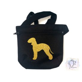 Bedlington Terrier Dog Treat bag with adjustable belt