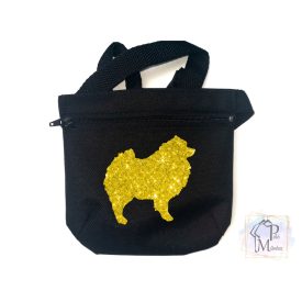 Keeshond Dog Treat bag with adjustable belt