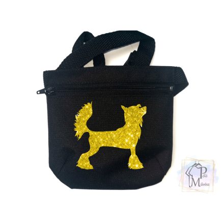 Chinese Crested Dog Treat bag with adjustable belt