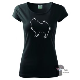 Keeshond  Rhinestone T-shirt - Keeshond Crystal Shirt