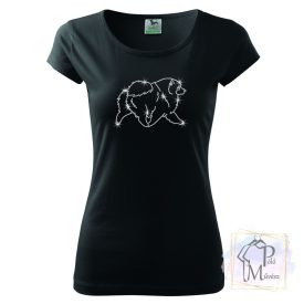 Keeshond  Rhinestone T-shirt - Keeshond Crystal Shirt