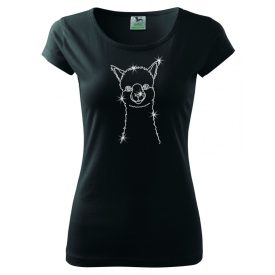 Llama T-shirt with rhinestone