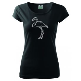 Flamingo T-shirt with rhinestone