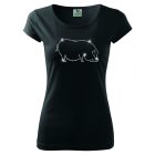 Pig T-shirt with rhinestone
